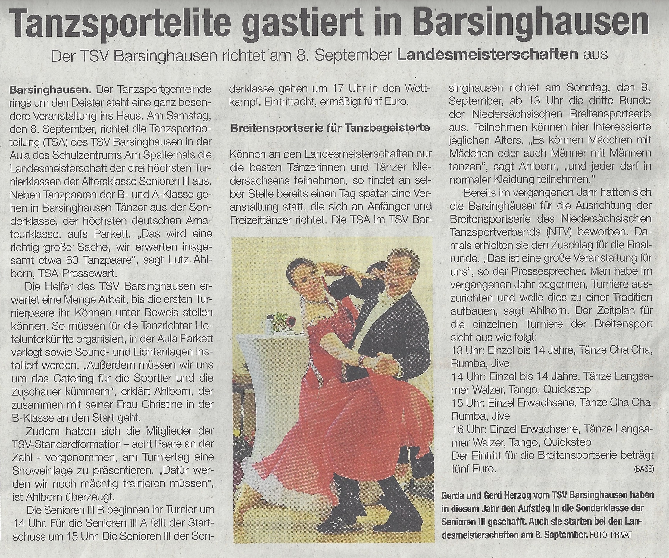 Landesmeisterschaften in Barsinghausen (Bild: Privat)